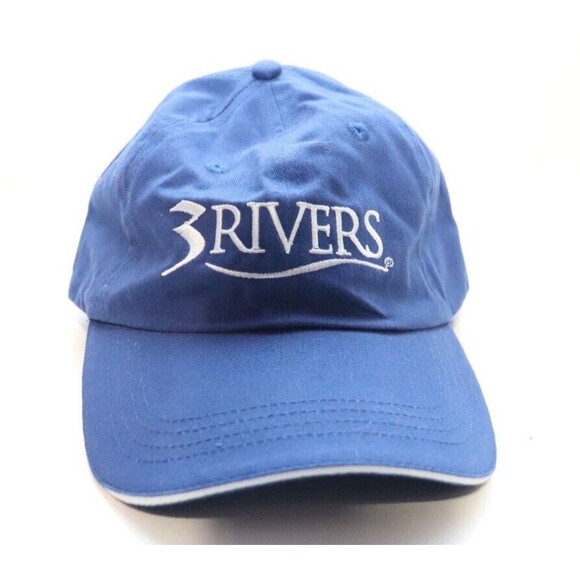 Three 3‎ Rivers Blue Trucker BaseBall Cap Hat Adjustable - Picture 1 of 5